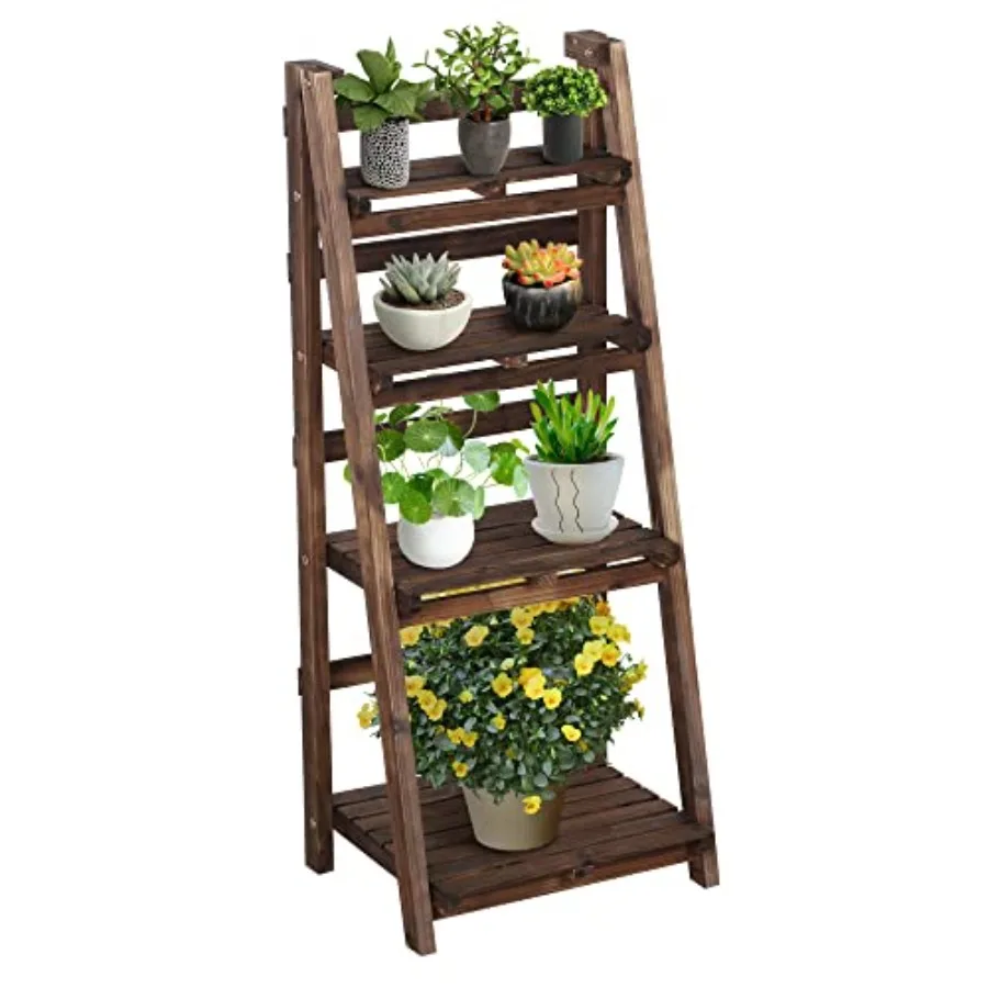 Foldable Wooden Ladder Shelf Brown Indoor Outdoor Multi-Functional Plant Stand Flower Display Storage Shelf No Assembly for Liv
Foldable Wooden Ladder Shelf Brown Indoor Outdoor Multi-Functional Plant Stand Flower Display Storage Shelf No Assembly for Liv