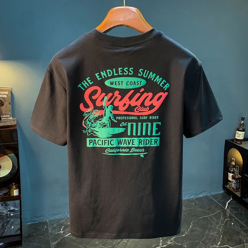 American casual short sleeved T-shirt men's summer high-end quality printed half sleeved versatile top 2025 new clothing
American casual short sleeved T-shirt men's summer high-end quality printed half sleeved versatile top 2025 new clothing