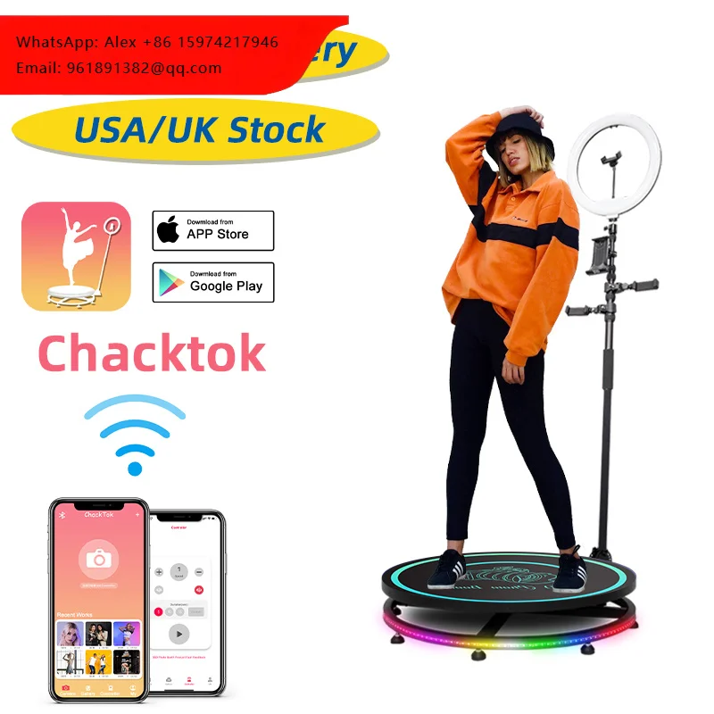 Chacktok US Stock Supports Chacktok 360 Photo Booth 68/57cm 22.5/26.8 Inch Fast Delivery Local After-Sales Service
Chacktok US Stock Supports Chacktok 360 Photo Booth 68/57cm 22.5/26.8 Inch Fast Delivery Local After-Sales Service