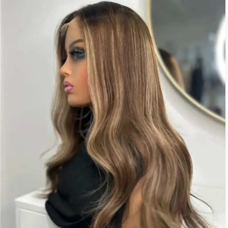 Natural Wave Women's Wig Ombre Brown Blonde Highlights Synthetic HD Lace Front Wig High Quality Glueless Wig Preplucked Hairline
Natural Wave Women's Wig Ombre Brown Blonde Highlights Synthetic HD Lace Front Wig High Quality Glueless Wig Preplucked Hairline