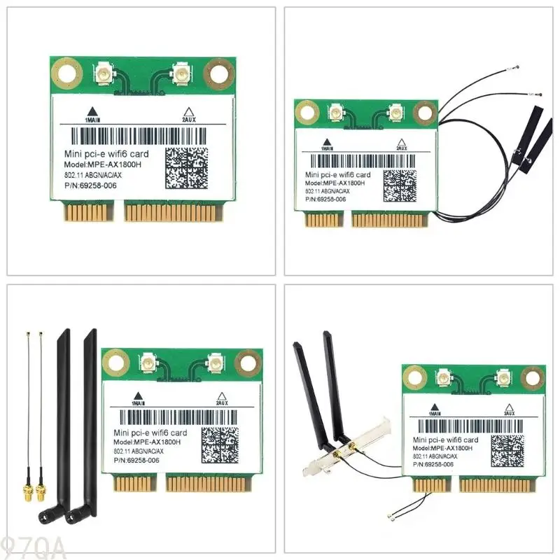 97QA Wi -Fi Card PCIe Wi -Fi6 сетевой адаптер, 2,4/5 ГГц высокой скорости 1148 Мбит/с интернет -адаптер для нескольких брендов
97QA Wi -Fi Card PCIe Wi -Fi6 сетевой адаптер, 2,4/5 ГГц высокой скорости 1148 Мбит/с интернет -адаптер для нескольких брендов