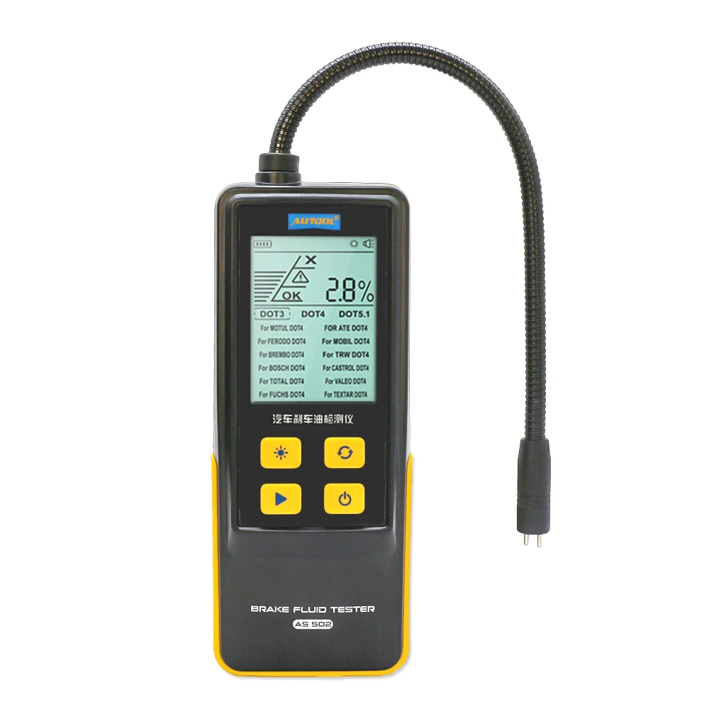 AUTOOL Digital Electric Car Automotive AS502 Break Fluid Oil Tester With 2.8 Inch Lcd Display
AUTOOL Digital Electric Car Automotive AS502 Break Fluid Oil Tester With 2.8 Inch Lcd Display