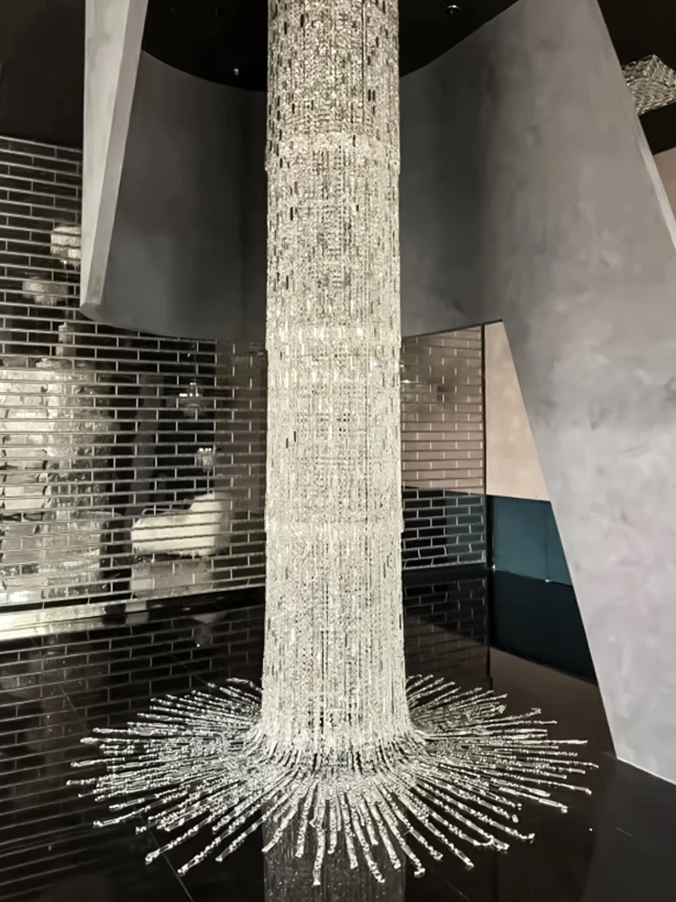 Modern Crystal Chandelier Hotel Duplex Villa Hall Living Room staircase Long Luxury Chandelier customized lighting fixtures
Modern Crystal Chandelier Hotel Duplex Villa Hall Living Room staircase Long Luxury Chandelier customized lighting fixtures