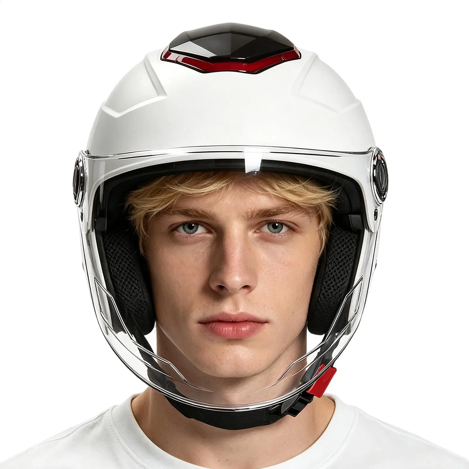 Motorcycle Helmet Breathable Shock-Absorbing Headgear Motorcycle Gear Cycling Helmet for Daily Street Commuting Urban City
Motorcycle Helmet Breathable Shock-Absorbing Headgear Motorcycle Gear Cycling Helmet for Daily Street Commuting Urban City