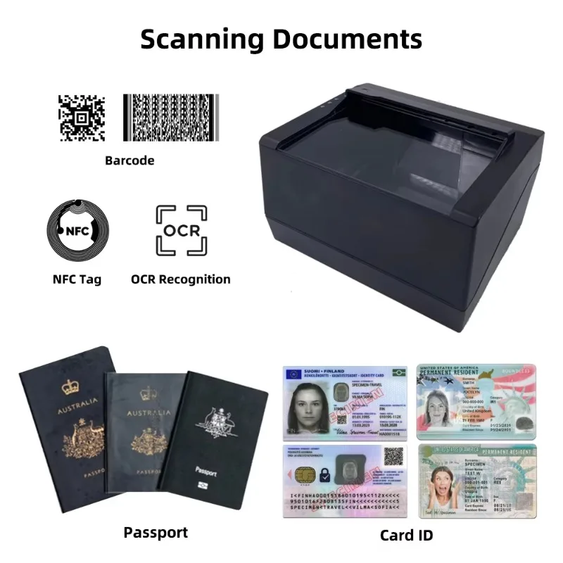 MASUNG MS-SM40 Automatic USB Interface Scanner Hands-Free Desktop OCR MRZ Passport & Driver License/ID Card Reader
MASUNG MS-SM40 Automatic USB Interface Scanner Hands-Free Desktop OCR MRZ Passport & Driver License/ID Card Reader