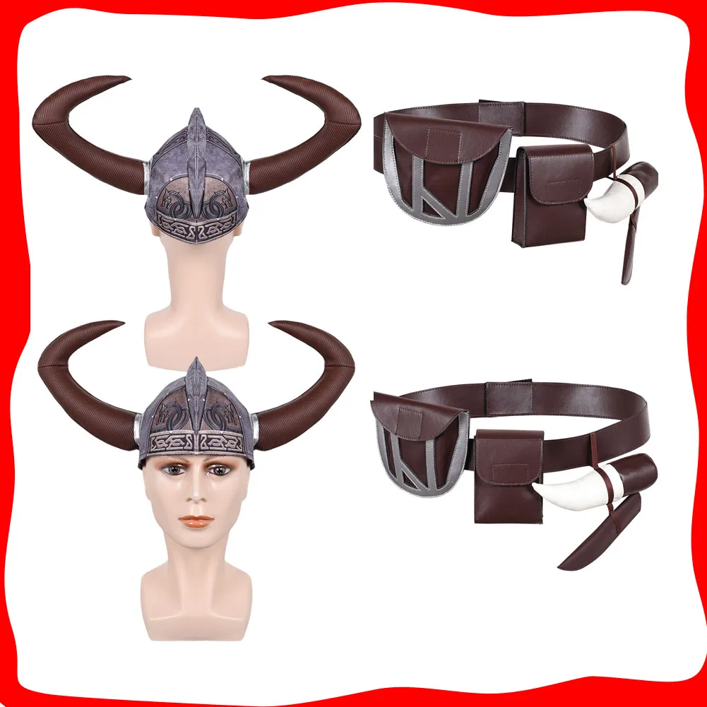 Movie Train Dragon Hiccup Cosplay Bull Horn Hat Belt for Adult Men Male Costume Accessories Roleplay Halloween Carnival Disguise
Movie Train Dragon Hiccup Cosplay Bull Horn Hat Belt for Adult Men Male Costume Accessories Roleplay Halloween Carnival Disguise