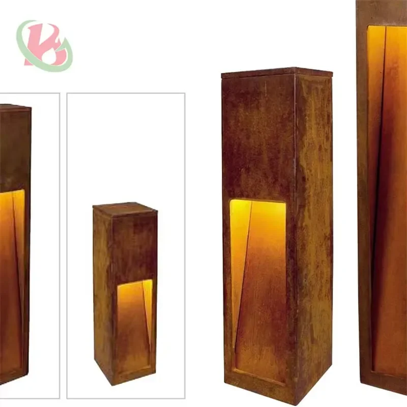 High Quality Modern Cube LED Outdoor Metal Lights Corten Steel Cut for City Garden Patios and Pathways Factory Direct
High Quality Modern Cube LED Outdoor Metal Lights Corten Steel Cut for City Garden Patios and Pathways Factory Direct