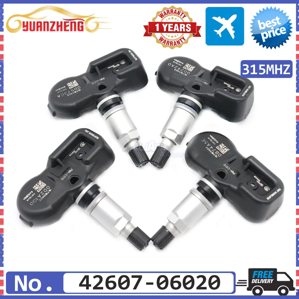 TPMS Sensor 42607-06020 PMV-C010 For Toyota Prius C Prime V 2012-2018 315MHZ Tyre Tire Pressure Monitor Sensor 42607-52020
TPMS Sensor 42607-06020 PMV-C010 For Toyota Prius C Prime V 2012-2018 315MHZ Tyre Tire Pressure Monitor Sensor 42607-52020