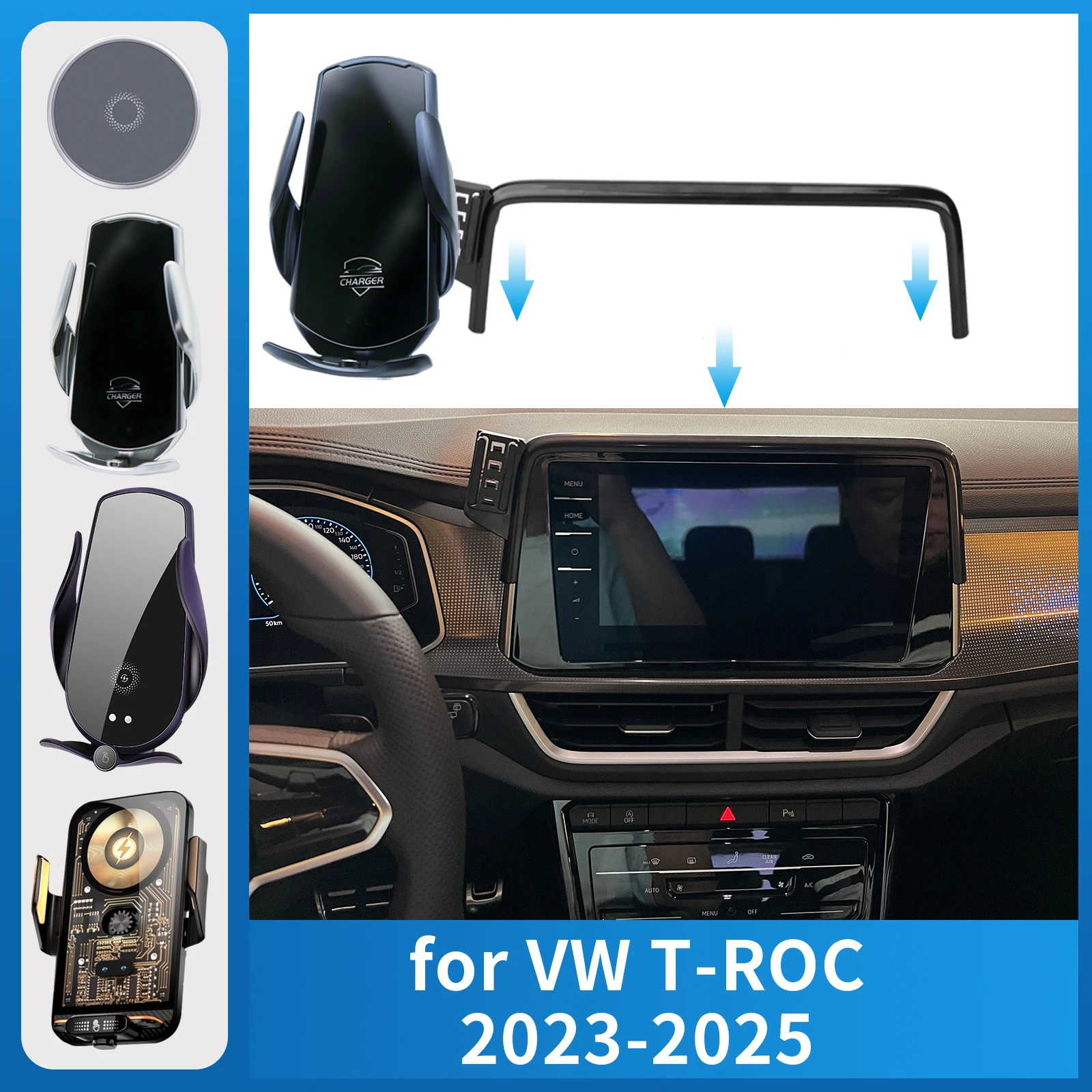 Car Phone Holder Charging for VW T-ROC 2023 2024 2025 Screen Navigation GPS Bracket Base Accessories
Car Phone Holder Charging for VW T-ROC 2023 2024 2025 Screen Navigation GPS Bracket Base Accessories