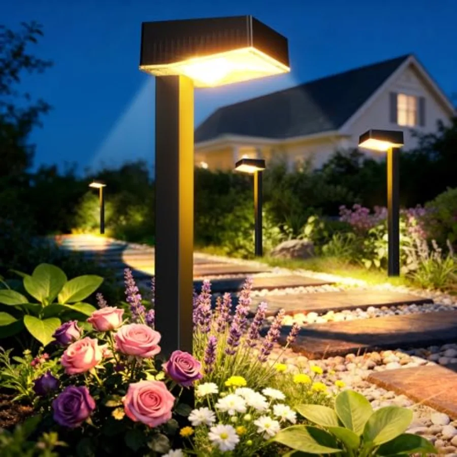 Solar Pathway Lights Outdoor Garden Lights Solar Powered Path Lights with Bigger LED Lens 2 Light Modes Waterproof Outdoor Sola
Solar Pathway Lights Outdoor Garden Lights Solar Powered Path Lights with Bigger LED Lens 2 Light Modes Waterproof Outdoor Sola