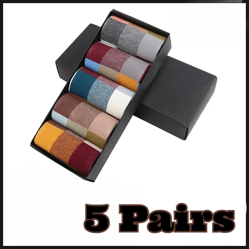 5 Pairs Spring and Autumn Fashion New Colorful Checkered Men's Middle Socks 2026 Casual and Comfortable Pure Cotton Men's Socks
5 Pairs Spring and Autumn Fashion New Colorful Checkered Men's Middle Socks 2026 Casual and Comfortable Pure Cotton Men's Socks