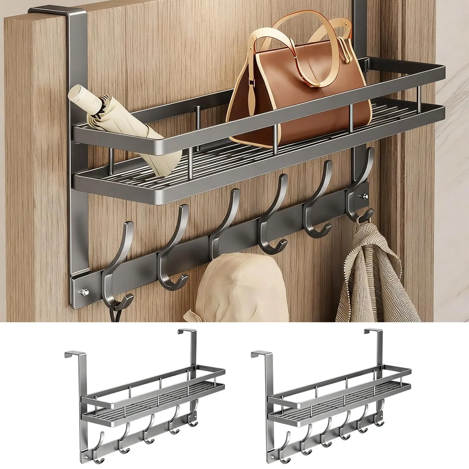 Over The Door Storage Organizer With Basket And Hooks Carbon Steel Rack Door Towel Rack For Clothes Bag Key Robe Coat Towel
Over The Door Storage Organizer With Basket And Hooks Carbon Steel Rack Door Towel Rack For Clothes Bag Key Robe Coat Towel
