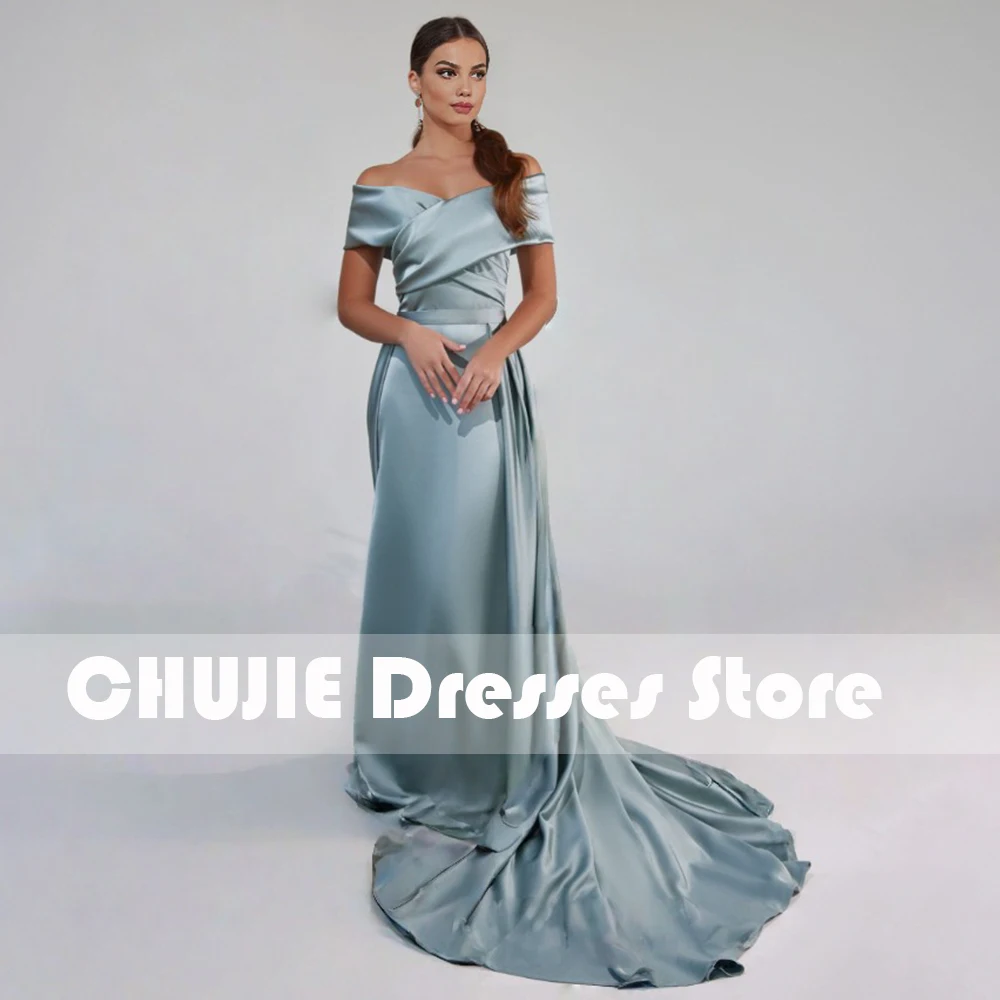 Off Shoulder Customized Formal Occasion Gowns With Train Evening Dresses Long Prom Dress Silk Satin Vestidos Largos De Gala
Off Shoulder Customized Formal Occasion Gowns With Train Evening Dresses Long Prom Dress Silk Satin Vestidos Largos De Gala