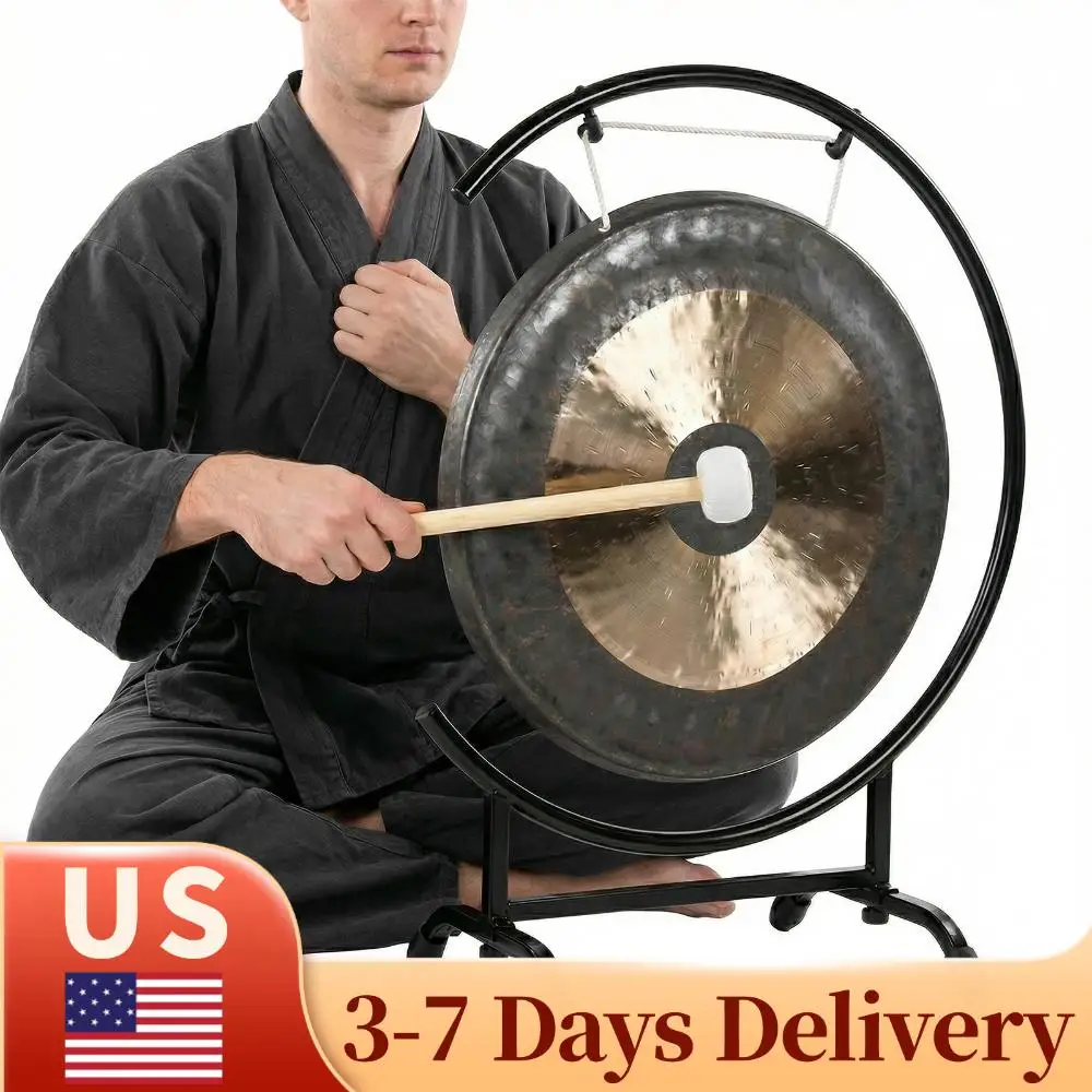 18in Copper Gong on The Seaside C-Stand Gong Percussion Instrument with Mallet for Therapy Yoga and Long Sustain
18in Copper Gong on The Seaside C-Stand Gong Percussion Instrument with Mallet for Therapy Yoga and Long Sustain