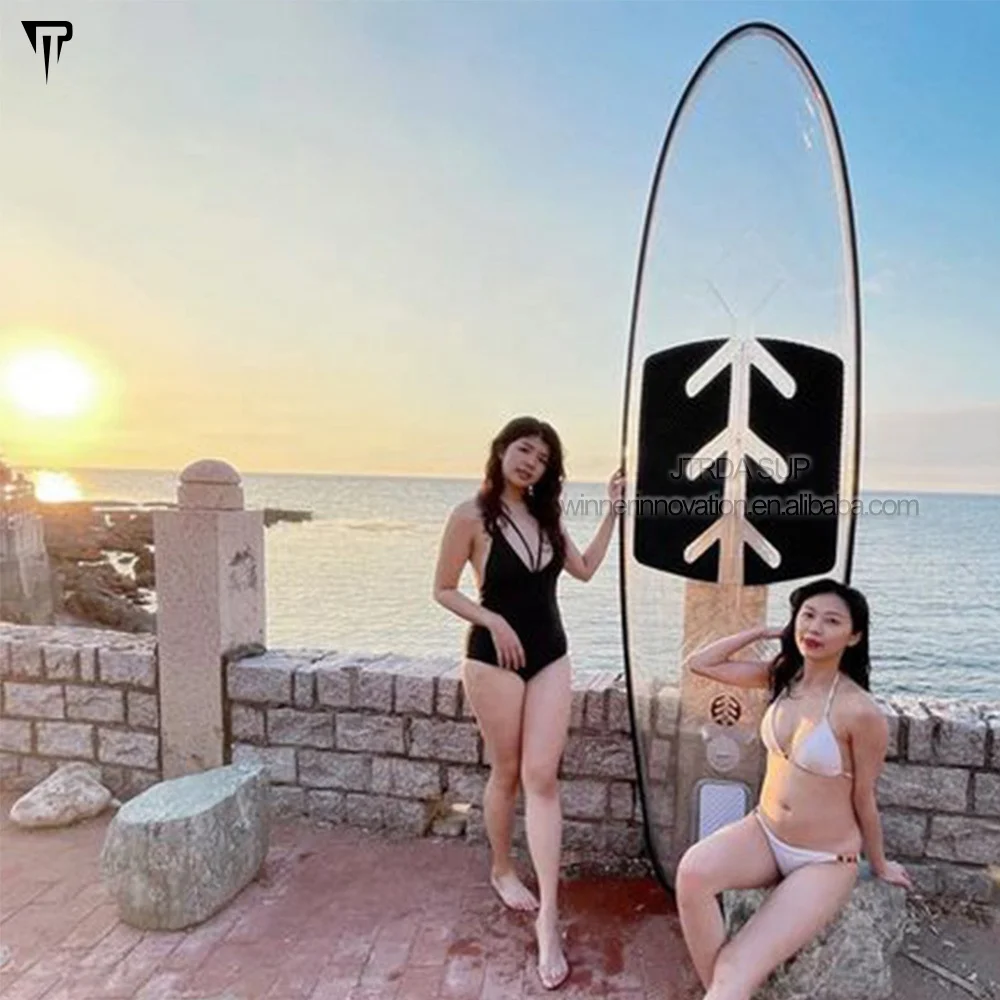 JTRDA 311cm Durable and Safety Glass Bottom See Through Plastic Paddle Board Transparent Surfboard clear SUP
JTRDA 311cm Durable and Safety Glass Bottom See Through Plastic Paddle Board Transparent Surfboard clear SUP