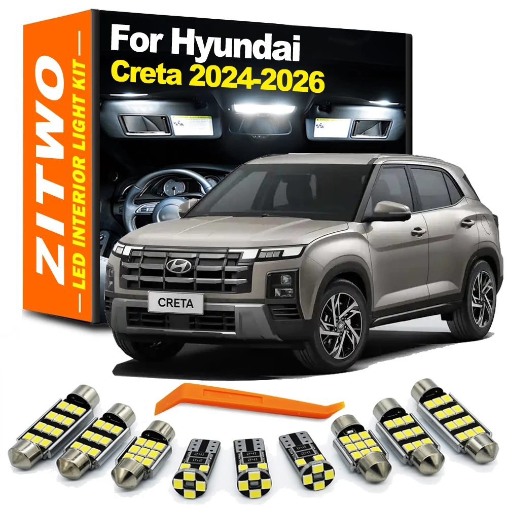 ZITWO 11Pcs Canbus For New Hyundai Creta 2024 2025 2026 Vehicle Lamp LED Interior Map Dome Luggage Plate Light Kit Car Bulbs
ZITWO 11Pcs Canbus For New Hyundai Creta 2024 2025 2026 Vehicle Lamp LED Interior Map Dome Luggage Plate Light Kit Car Bulbs