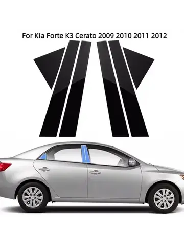 Gloss Black Pillar Posts Window Door Trim Cover Fit For KIA Optima K5 Forte Cerato Decoration Sticker Styling Auto Accessories