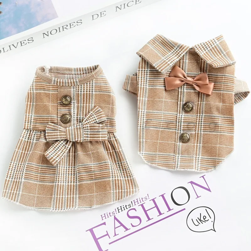 Handsome Pet Couple Suit Shirt Dress Elegant Formal Wear Spring Summer Outfit for Teddy Bichon Small Dog Cat
Handsome Pet Couple Suit Shirt Dress Elegant Formal Wear Spring Summer Outfit for Teddy Bichon Small Dog Cat