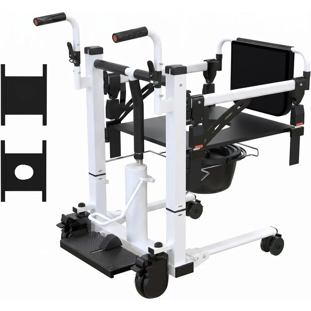 Hydraulic Adjustable Patient Transfer Bed with Dual Handles and Sling Seat, Heavy Duty Mobile, Bed to Wheelchair Transfer, USA S
Hydraulic Adjustable Patient Transfer Bed with Dual Handles and Sling Seat, Heavy Duty Mobile, Bed to Wheelchair Transfer, USA S
