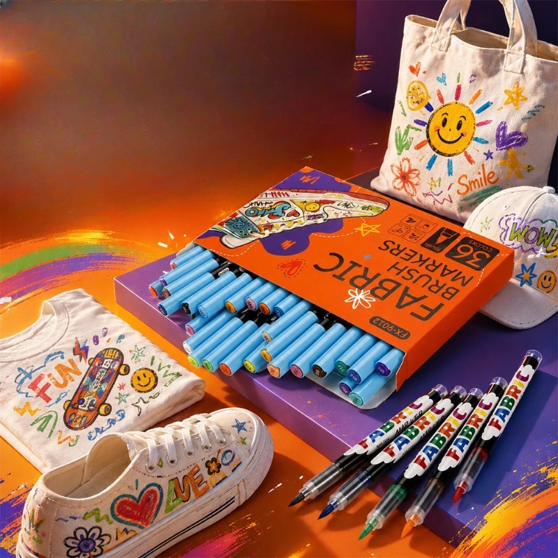 24/36Pcs Permanent Oil Fabric Markers No Bleed Non-Fade DIY Pen for Tshirt Canvas Shoes Textile Graffiti Art
24/36Pcs Permanent Oil Fabric Markers No Bleed Non-Fade DIY Pen for Tshirt Canvas Shoes Textile Graffiti Art