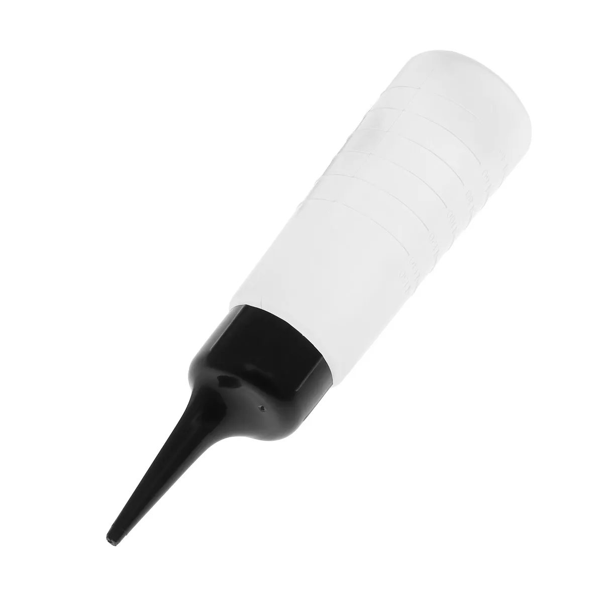 Black White Leakproof Hair Applicator Bottle Slant Tip 15x5x4cm Scale Measuring for Hair Color Shampoo Treatment
Black White Leakproof Hair Applicator Bottle Slant Tip 15x5x4cm Scale Measuring for Hair Color Shampoo Treatment