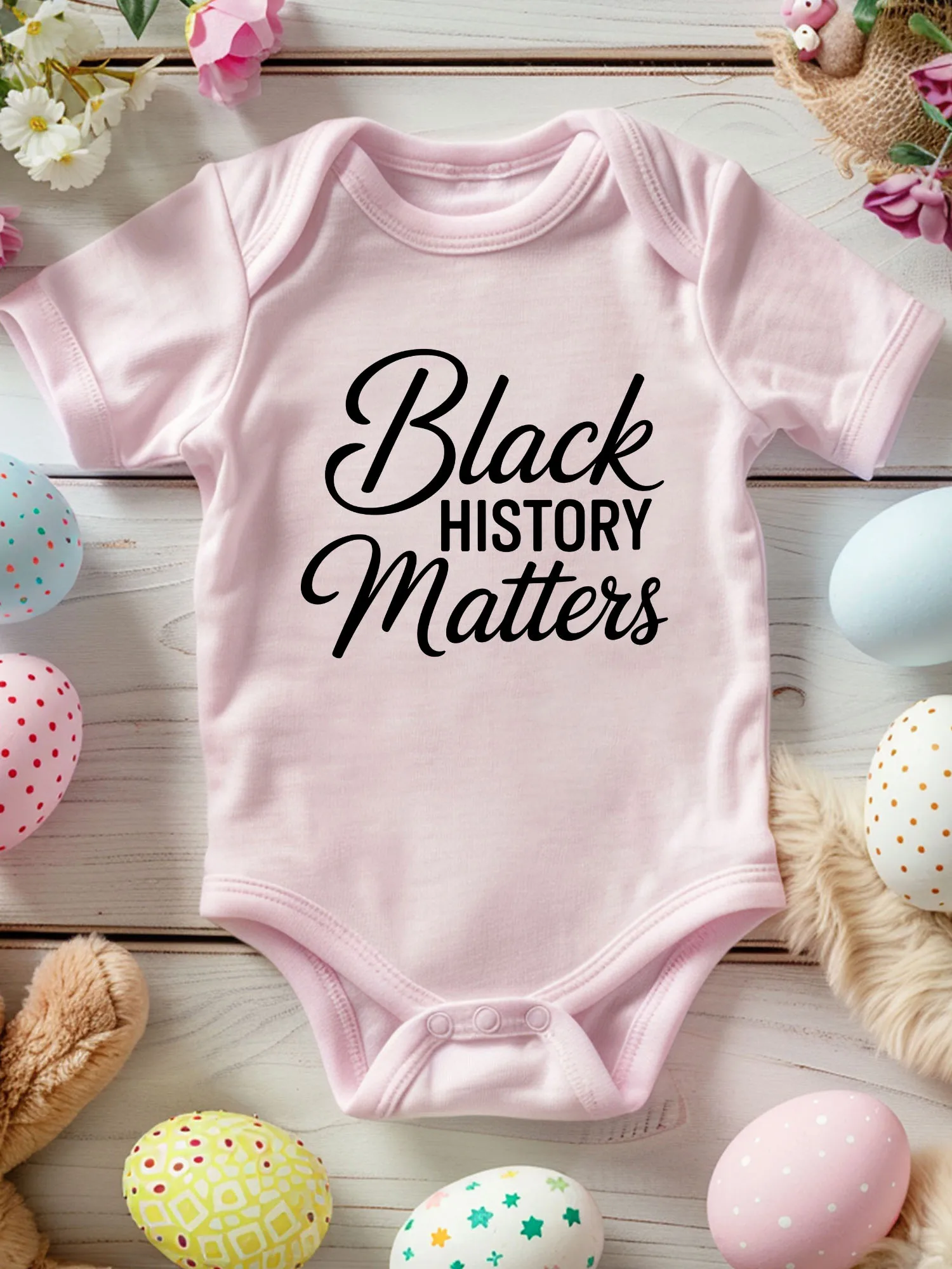 Black History Matters Unisex Baby Crawling Suit, 100% Cotton Soft Onesie, All-Season Wear Pink Bodysuit 190GSM
Black History Matters Unisex Baby Crawling Suit, 100% Cotton Soft Onesie, All-Season Wear Pink Bodysuit 190GSM