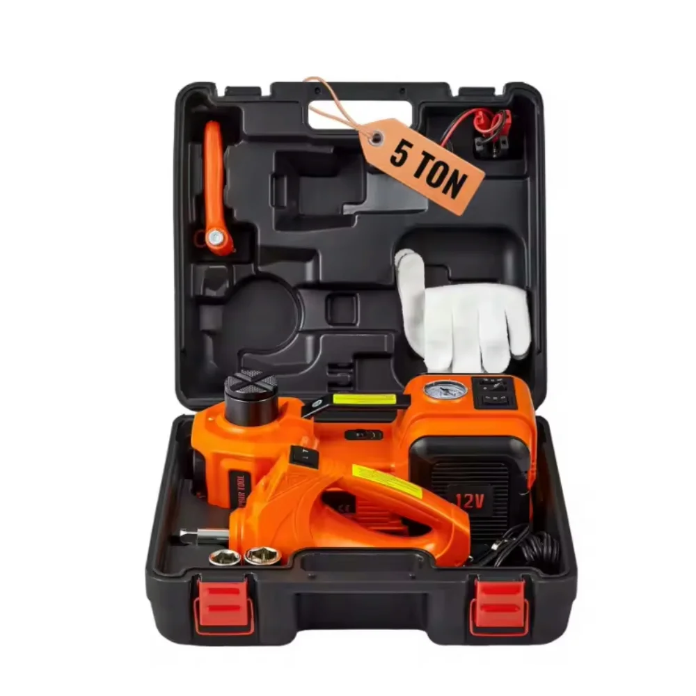 Portable Car Repair Emergency Tool Kit 5 Ton Electric Car Jack Hydraulic Auto Jack W/Impact Wrench 6.1-16.5 Inch
Portable Car Repair Emergency Tool Kit 5 Ton Electric Car Jack Hydraulic Auto Jack W/Impact Wrench 6.1-16.5 Inch