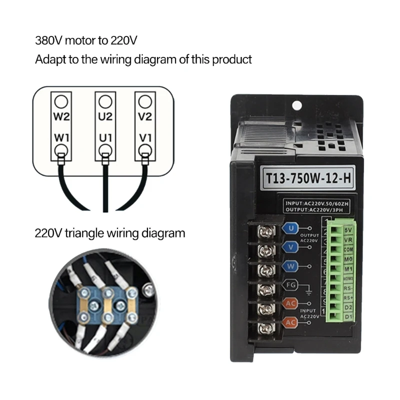 AC220 750W Three Phase Frequency Converter T13-750W-12-H with Low Frequency High Torque And Energy Efficiency F19E
AC220 750W Three Phase Frequency Converter T13-750W-12-H with Low Frequency High Torque And Energy Efficiency F19E