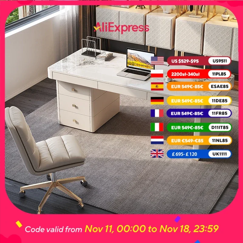Designer Storage Modern Executive Desk Luxury Drawers Asthetic Large Standing Computer Desks Gaming Laptop Escritorios Furniture
Designer Storage Modern Executive Desk Luxury Drawers Asthetic Large Standing Computer Desks Gaming Laptop Escritorios Furniture