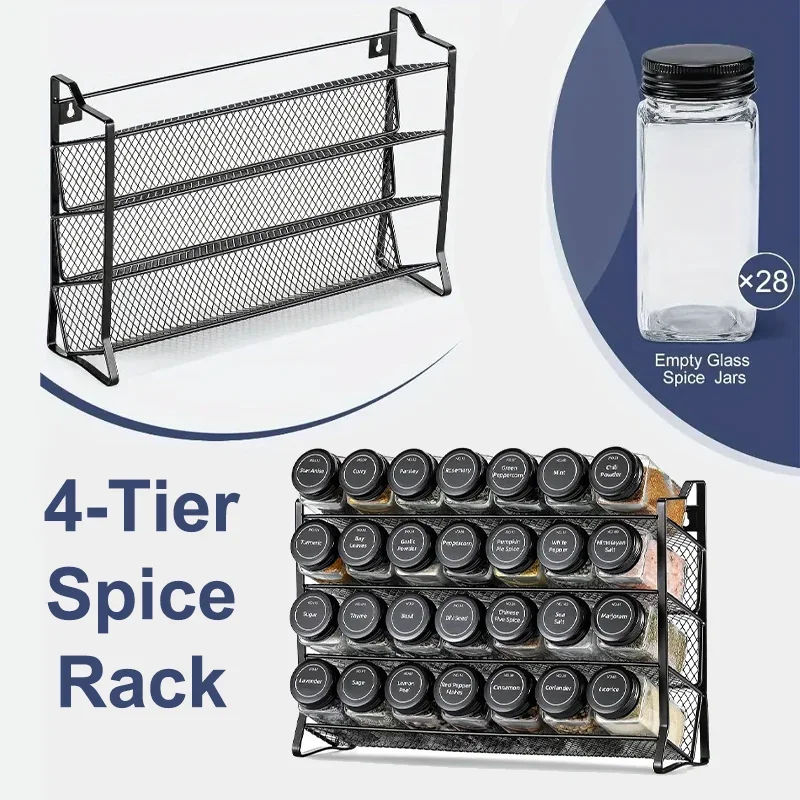 Black New Storage Shelf Spice Jars Organizer Multi-Tiered Iron Countertop Seasoning Rack for Kitchen Seasoning Storage Bottles
Black New Storage Shelf Spice Jars Organizer Multi-Tiered Iron Countertop Seasoning Rack for Kitchen Seasoning Storage Bottles