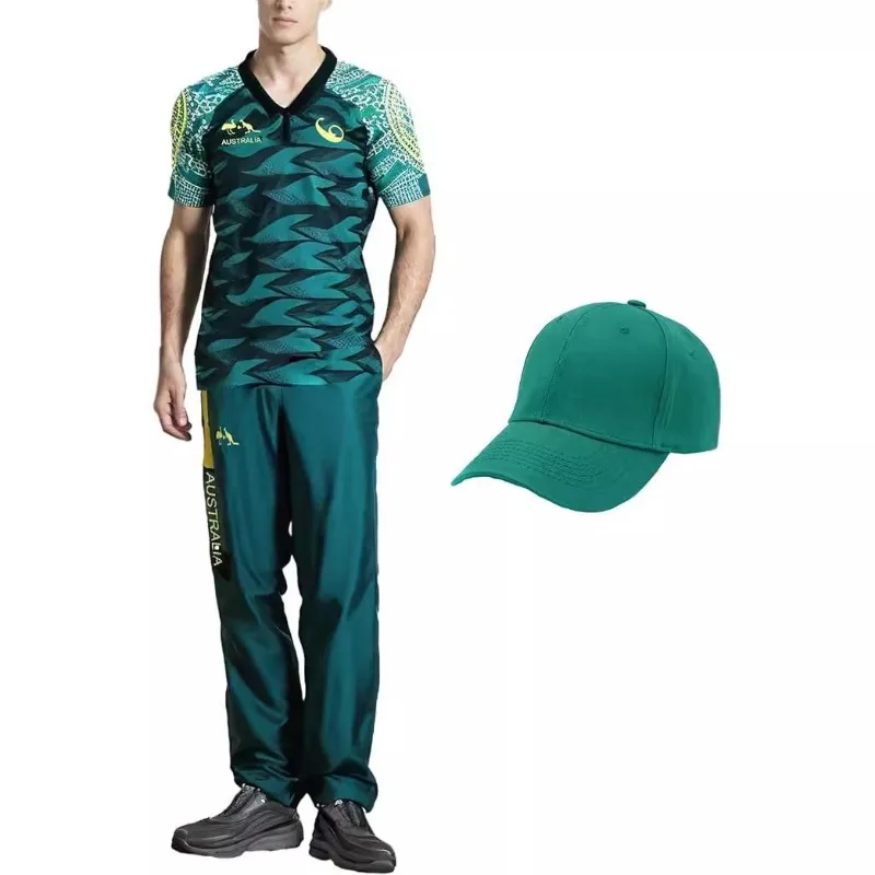 Australian Style Costume Breakdancing Clothes Adult Cosplay Outfit Stage Performence Uniform Green Hat for Carnival Party
Australian Style Costume Breakdancing Clothes Adult Cosplay Outfit Stage Performence Uniform Green Hat for Carnival Party