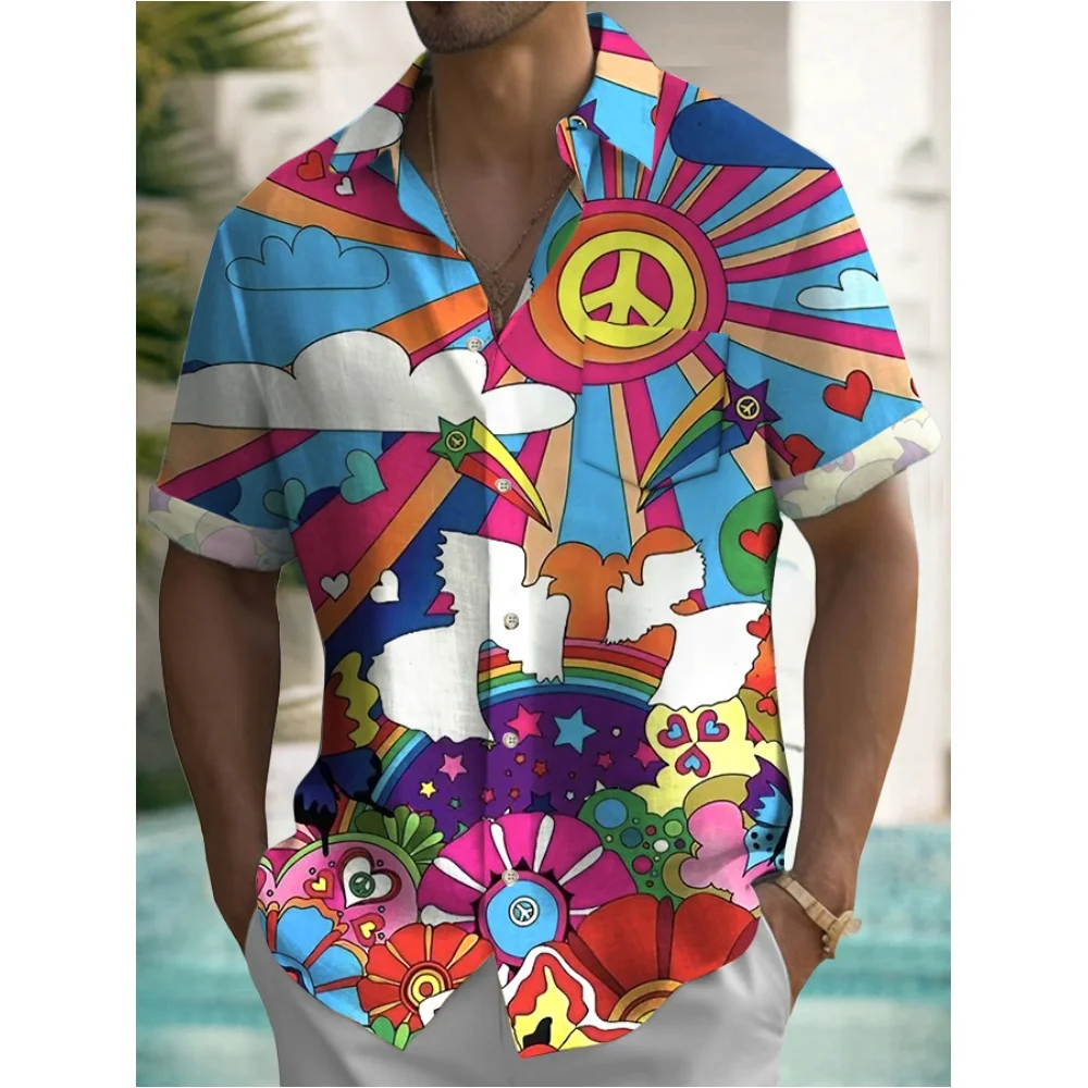 Men's Rainbow Graphic Prints Shirt Summer Hawaiian Shirt Short Sleeve Tropical Fashion Hawaiian Casual Hawaiian Going out Summer
Men's Rainbow Graphic Prints Shirt Summer Hawaiian Shirt Short Sleeve Tropical Fashion Hawaiian Casual Hawaiian Going out Summer