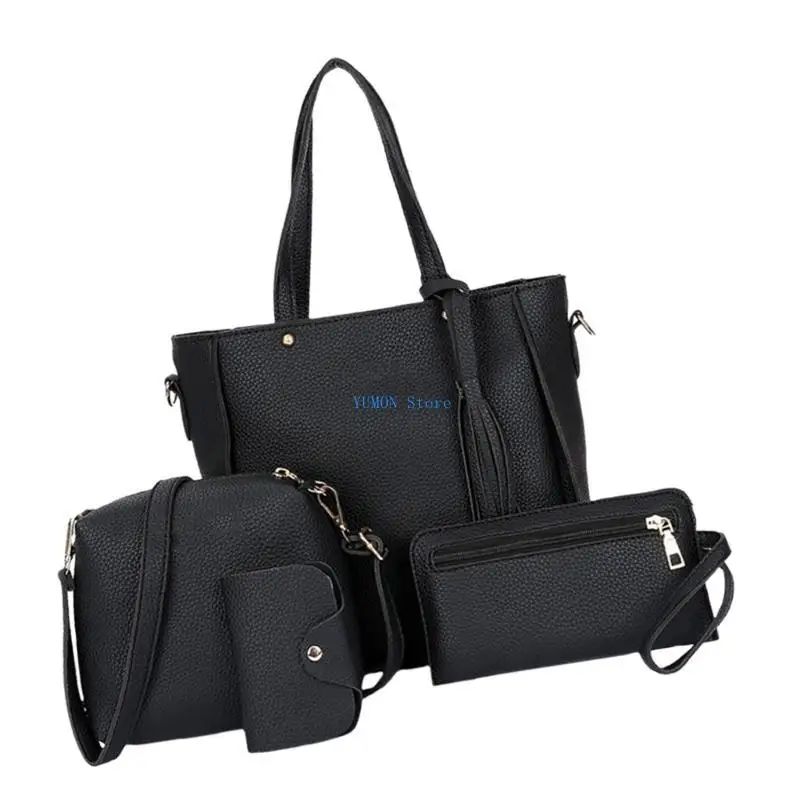 D0UD Trendy 4Pcs Set of PU Leather Women's Bags Casual Handbag Crossbody Purse Shoulder Bag for Various Occasion
D0UD Trendy 4Pcs Set of PU Leather Women's Bags Casual Handbag Crossbody Purse Shoulder Bag for Various Occasion