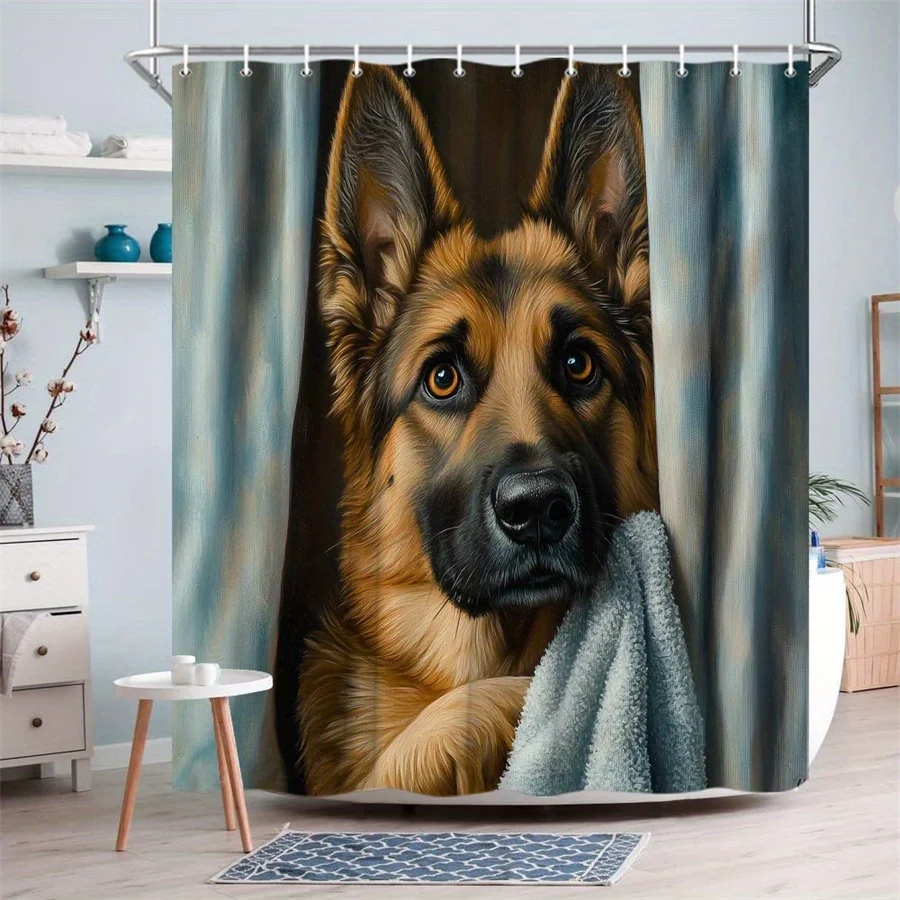 German Shepherd Dog Shower Curtain Waterproof Easy to Clean Privacy Protection Print Pet Art Design Modern Durable materials
German Shepherd Dog Shower Curtain Waterproof Easy to Clean Privacy Protection Print Pet Art Design Modern Durable materials