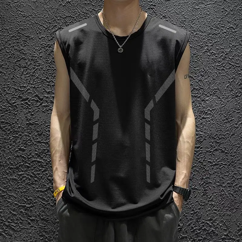 Vest Men's Quick-Drying Sleeveless T-Shirt Ice Silk Sports Top Loose Running Short Sleeve Training Fitness
Vest Men's Quick-Drying Sleeveless T-Shirt Ice Silk Sports Top Loose Running Short Sleeve Training Fitness