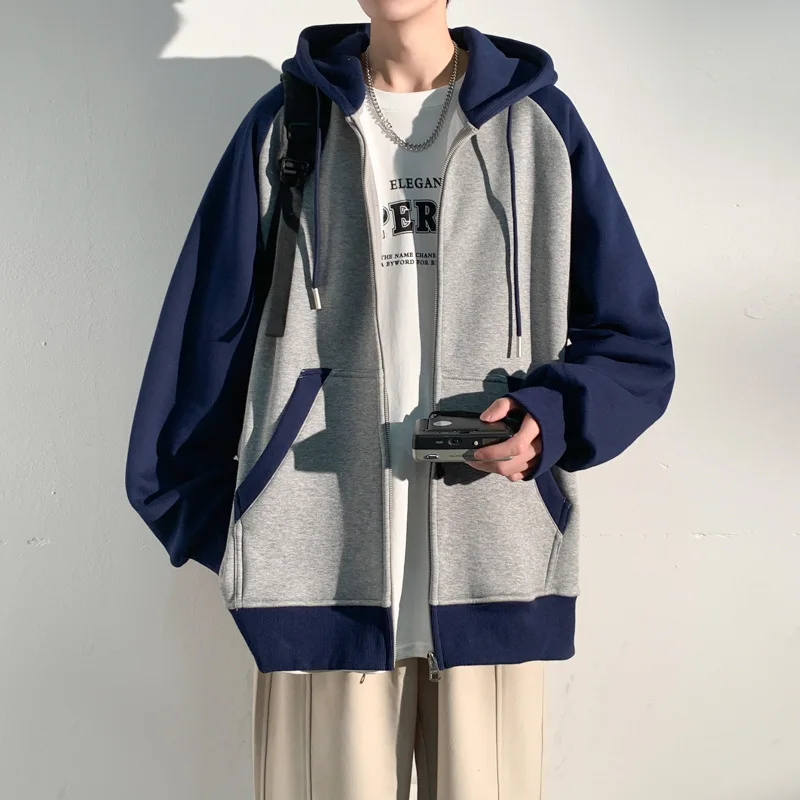 GIOIOMen's Hoodie,Spring and Autumn Loose Color-Block Hooded Zip-Up Cardigan Sports Casual Jacket
GIOIOMen's Hoodie,Spring and Autumn Loose Color-Block Hooded Zip-Up Cardigan Sports Casual Jacket