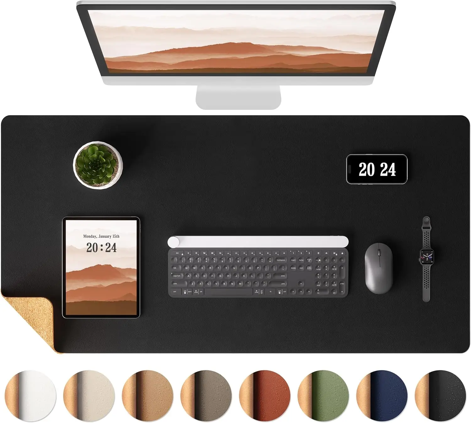 Cork Desk Mat - Dual-Sided Desk Pad for Office and Home for Large Mouse Pad and Desk Mats on Top of Desks
Cork Desk Mat - Dual-Sided Desk Pad for Office and Home for Large Mouse Pad and Desk Mats on Top of Desks