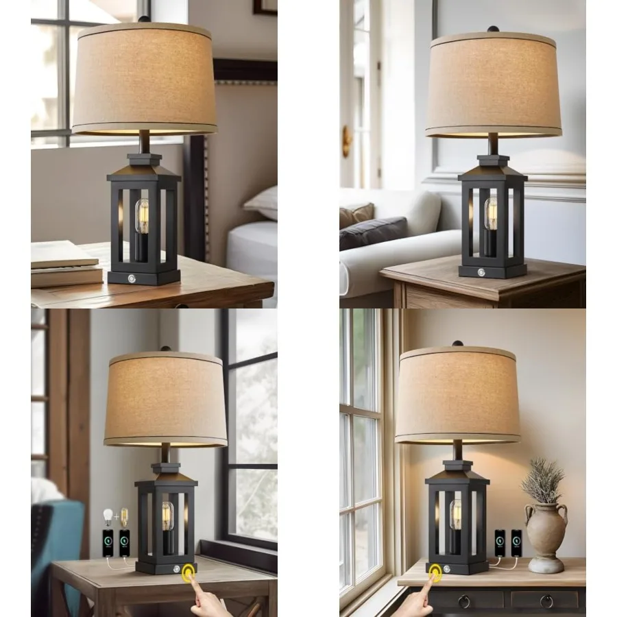 23.75" Retro Farmhouse Table Lamp for Living Room Bedroom Nightstand Single Pack Touch Control Bedside Nightlight Vintage Moder
23.75" Retro Farmhouse Table Lamp for Living Room Bedroom Nightstand Single Pack Touch Control Bedside Nightlight Vintage Moder