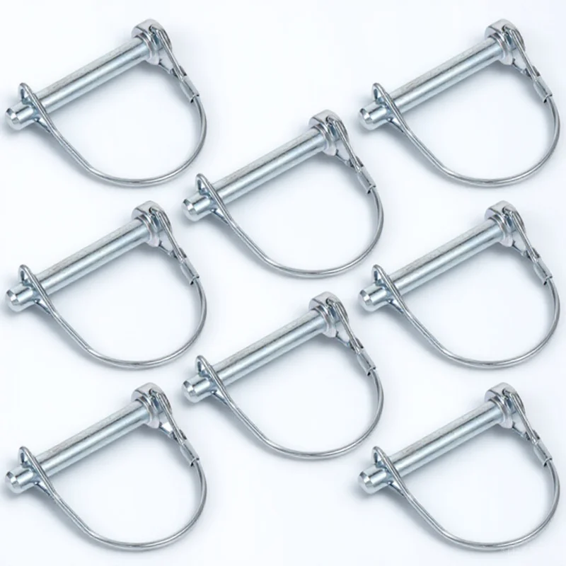 8Pcs Shaft Locking Hitch Pin High Quality Carbon Steel Safety Coupler Pin for Lawn Farming Trailer Applications
8Pcs Shaft Locking Hitch Pin High Quality Carbon Steel Safety Coupler Pin for Lawn Farming Trailer Applications