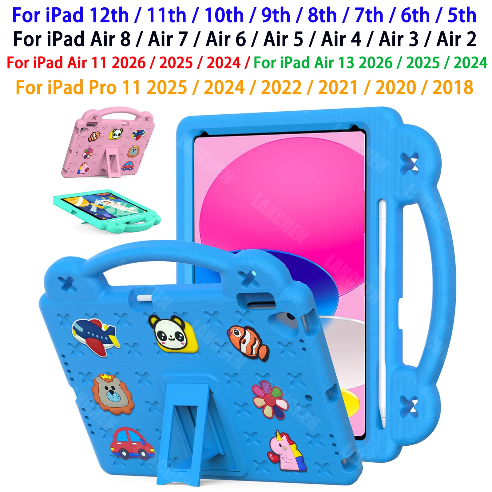 For iPad Air Pro Mini Case 12th 11th 10th 9th 8th 7th Gen iPad Pro 11 inch Air 11 13 10.2 10.9 9.7 12.9 A16 M5 M4 M3 M2 Cover
For iPad Air Pro Mini Case 12th 11th 10th 9th 8th 7th Gen iPad Pro 11 inch Air 11 13 10.2 10.9 9.7 12.9 A16 M5 M4 M3 M2 Cover