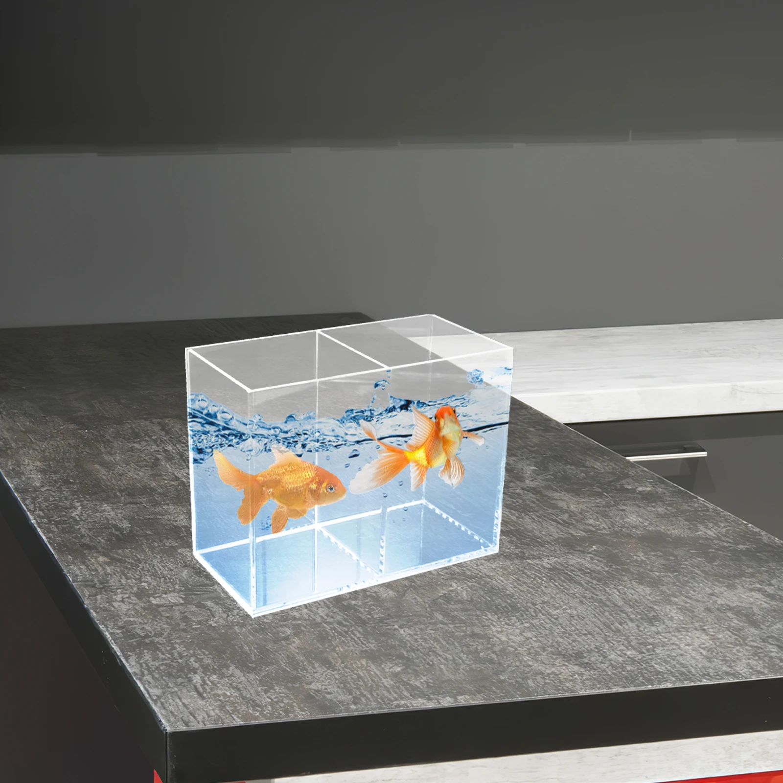 Desktop Fish Tank Transparent Acrylic Goldfish Betta Tabletop Aquarium Small Supplies Decorative Multi Function Clear Visual
Desktop Fish Tank Transparent Acrylic Goldfish Betta Tabletop Aquarium Small Supplies Decorative Multi Function Clear Visual
