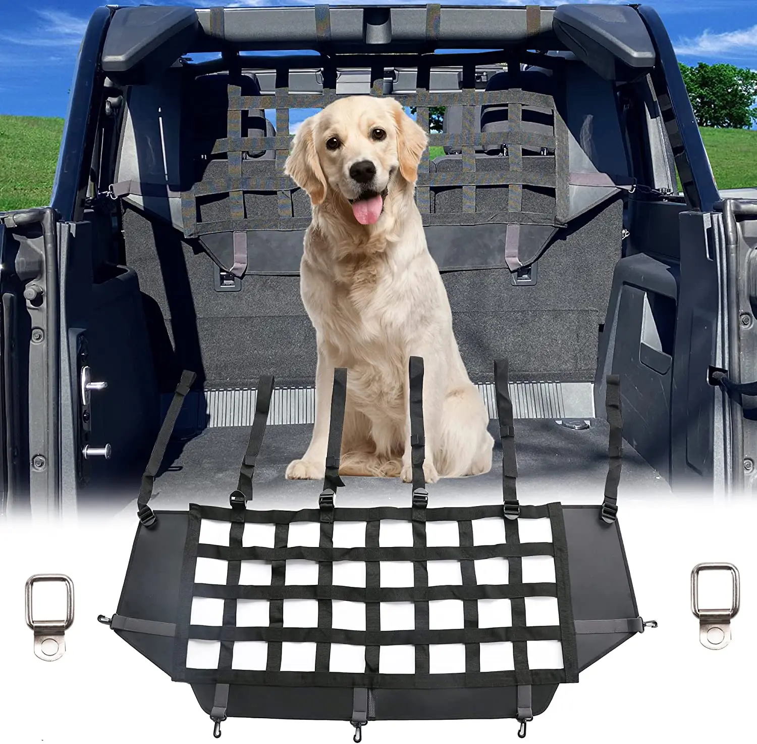 For Ford Bronco 2021 2022+ 4-Door Car Seat Back Divider Net Cargo Dog Pet Mesh Partition Isolation Barrier
For Ford Bronco 2021 2022+ 4-Door Car Seat Back Divider Net Cargo Dog Pet Mesh Partition Isolation Barrier