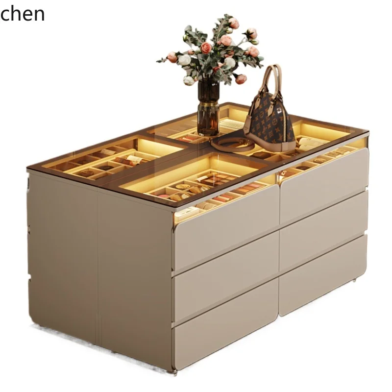 HTT Jewelry Nakajima Counter Bedroom Floor-to-Floor Display Cabinet Cloakroom Household Premium Double-Sided Storage Bucket
HTT Jewelry Nakajima Counter Bedroom Floor-to-Floor Display Cabinet Cloakroom Household Premium Double-Sided Storage Bucket