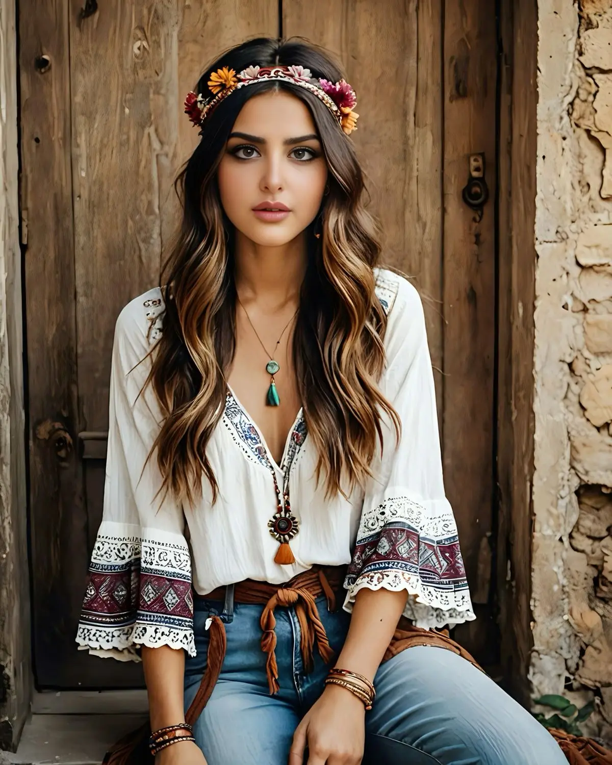 Women's Bohemian Blouse Chic Ethnic Style Retro Sexy V-Neck Long Sleeve Pullover Shirt Casual Vintage Indie Folk Fashion Shirt
Women's Bohemian Blouse Chic Ethnic Style Retro Sexy V-Neck Long Sleeve Pullover Shirt Casual Vintage Indie Folk Fashion Shirt
