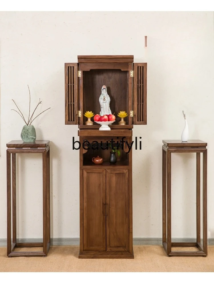 Buddhist shrine New Chinese vertical cabinet Black walnut table Buddhist platform Modern wind Buddhist cabinet Solid
Buddhist shrine New Chinese vertical cabinet Black walnut table Buddhist platform Modern wind Buddhist cabinet Solid
