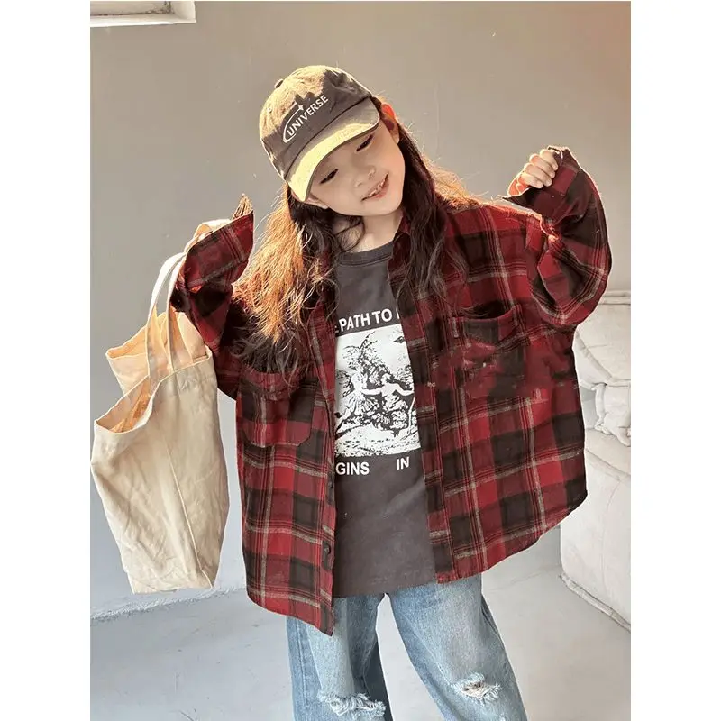Girls Plaid Shirt Spring Fall Korean 2026 New Kids Stylish Shirt Big Kids Boys Fall Coat
Girls Plaid Shirt Spring Fall Korean 2026 New Kids Stylish Shirt Big Kids Boys Fall Coat