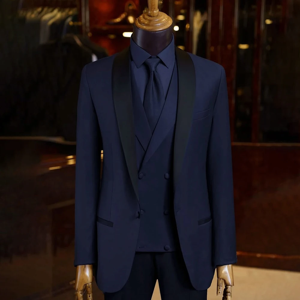 Luxury Men's Suits Formal Single Breasted Shawl Lapel Slim Fit 3 Piece Jacket Pants Vest High Quality Male Clothing Outfits
Luxury Men's Suits Formal Single Breasted Shawl Lapel Slim Fit 3 Piece Jacket Pants Vest High Quality Male Clothing Outfits