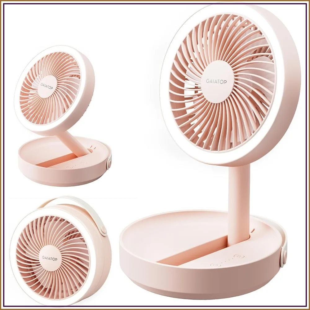 Foldable Small Desk Fan, 6000mAh Battery Powered Portable Fan with LED Night Light, USB Rechargeable for Bedroom Office Dorm Travel Camping
Foldable Small Desk Fan, 6000mAh Battery Powered Portable Fan with LED Night Light, USB Rechargeable for Bedroom Office Dorm Travel Camping