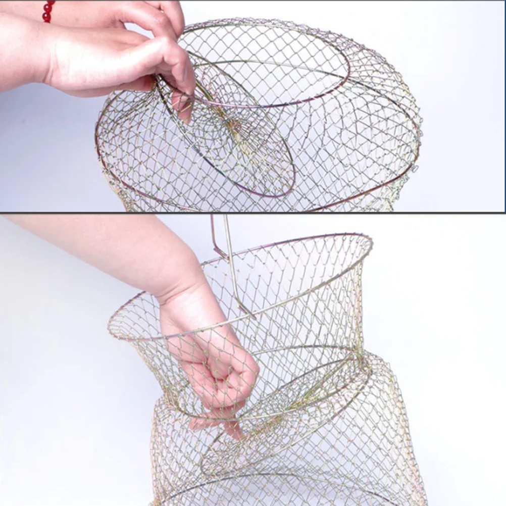 72Cm Heavy Duty Foldable Fish Trap Net 15Cm Large Mesh Steel Wire Construction for Outdoor Freshwater Saltwater Fishing
72Cm Heavy Duty Foldable Fish Trap Net 15Cm Large Mesh Steel Wire Construction for Outdoor Freshwater Saltwater Fishing