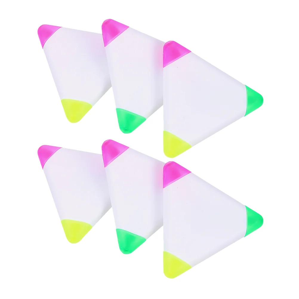 6 Pcs Highlighter Color Pen Colorful Pens Triangle Markers Fluorescent Ink Adorable Highlighters Plastic School Supplies
6 Pcs Highlighter Color Pen Colorful Pens Triangle Markers Fluorescent Ink Adorable Highlighters Plastic School Supplies